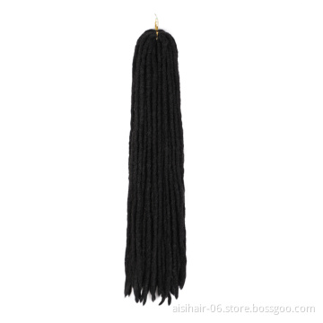 Aisi Hair Brown Black Color Soft Goddess Faux Locs Crochet Braids Hair Synthetic Braiding Hair Extension For Black Women